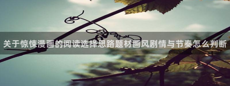 免费漫画热门作品：关于惊悚漫画的阅读选择思路题材画风剧情与节奏怎么判断